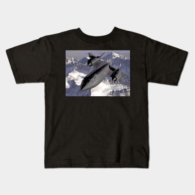 SR71 BlackBird Kids T-Shirt by Aircraft.Lover